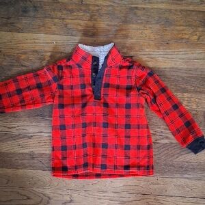 Carter's Red and Black Plaid Kids Sweater